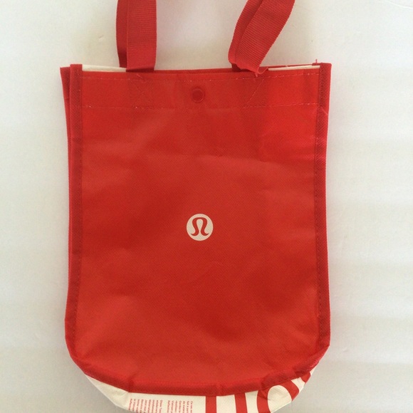 LULULEMON RED REUSABLE SMALL TOTE BAG - Picture 2 of 10